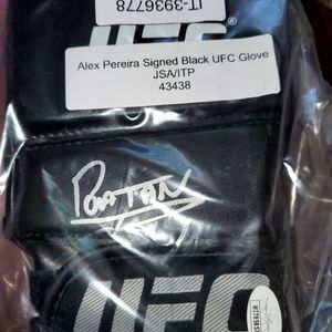 UFC Glove signed and inscribed by Alex Pereira